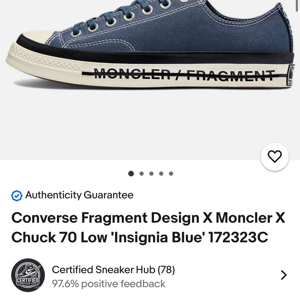 Moncler Blue High-Top Sneakers - Picture 16 of 16